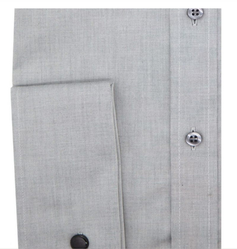 D2 Paradigm Classic Double Cuff Shirt Grey SLS8511/R-2